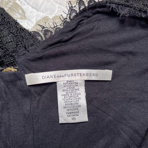 Diane Von Furstenberg Zarita Lace Mini Dress, size 10 MobWife RetroGlam Luxury - Picture 2 of 10